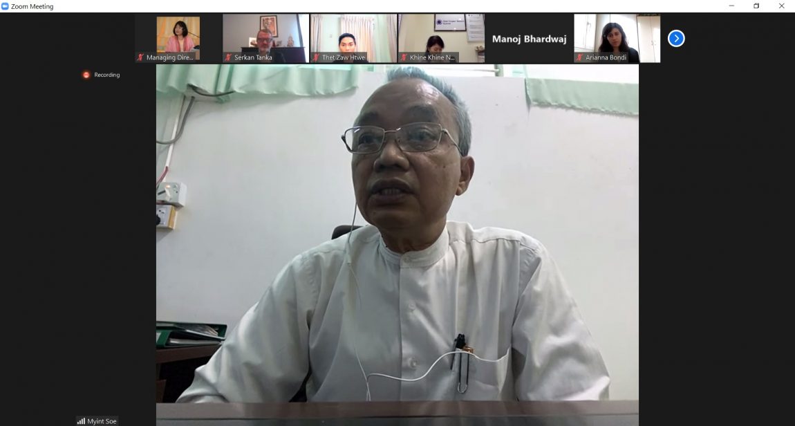 မြန်မာနိုင်ငံအထည်ချုပ်ကဏ္ဍဖွံ့ဖြိုးတိုးတက်ရေးအတွက် ပူးပေါင်းဆောင်ရွက်ရန် Virtual Meeting ပြုလုပ်ခဲ့ခြင်း